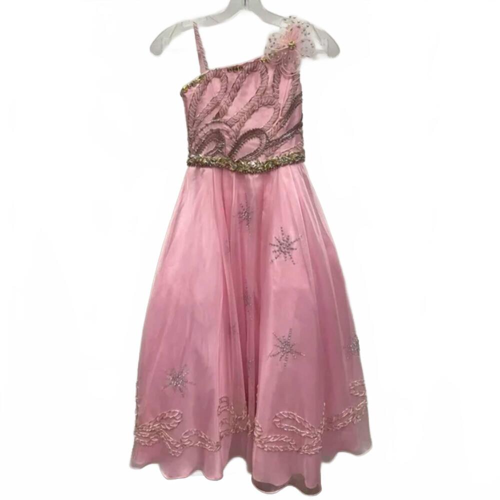 NEW LITTLE ROSIE girl's long pageant dress in pink